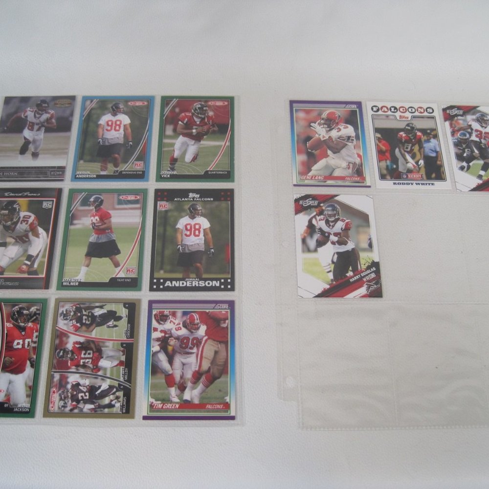 Lot of 13 Atlanta Falcons NFL Player Cards